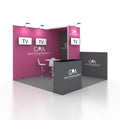 10x10 Custom Backdrops Polyester Promotion Counters Durable Aluminum Profile SEG TV Mounts Modular Trade Show Booth Exhibition