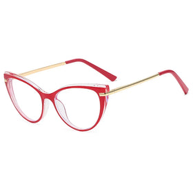 2024 Ready to Ship TR90 Transparent Red Computer Glasses Cheap Fashion Male Blue Light Glasses
