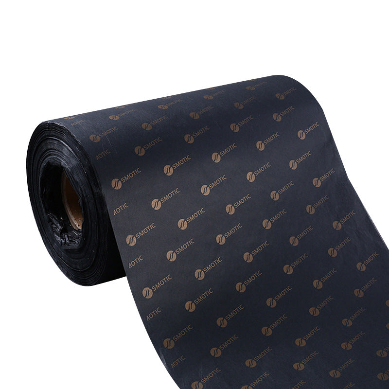 Black Wrapping Tissue Paper Sheets Logo Printing 22gsm Disposable Biodegradable Branded Tissue Paper Jumbo Roll