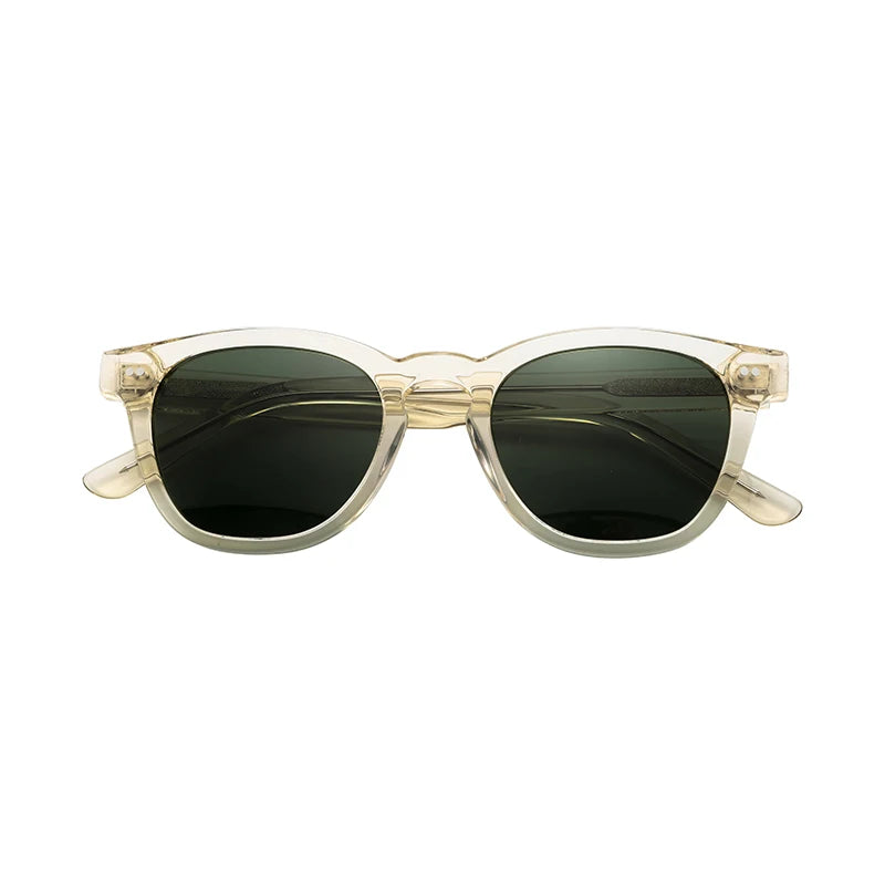 Fashion Sunglasses for Women Green Tinted Acetate Square Shades Luxury Polarized Clear Glasses Purple Brown Pink Frames