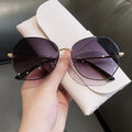 2023 New UV400 Protection Sunglasses with Coffee and Gray Metal Frame Gradient Color Sunglasses