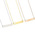 Heart Charm Statement Promise Collar Choker Necklace with Stainless Steel Horizontal Bar for Parties and Gifts