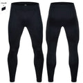 Black Sports Pants Men's Elastic Quick Drying Tight Pants Basketball Sweating Training Running and Fitness Pants