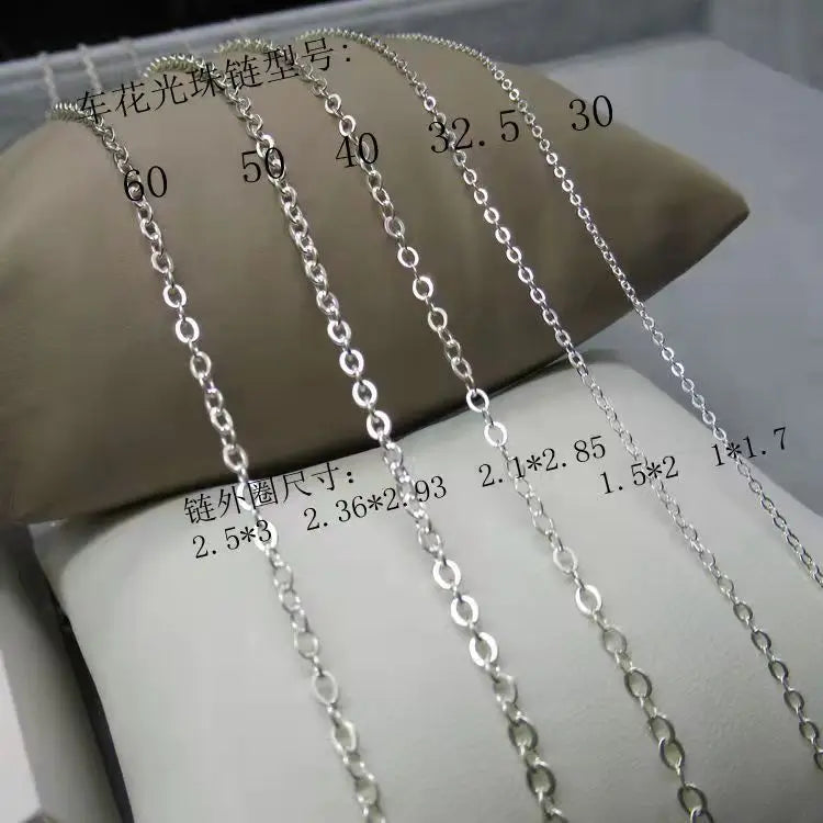 Hot Sale 925 Sterling Silver Flat O Shape Cable Chain Gold Silver Chain Sold by Meter