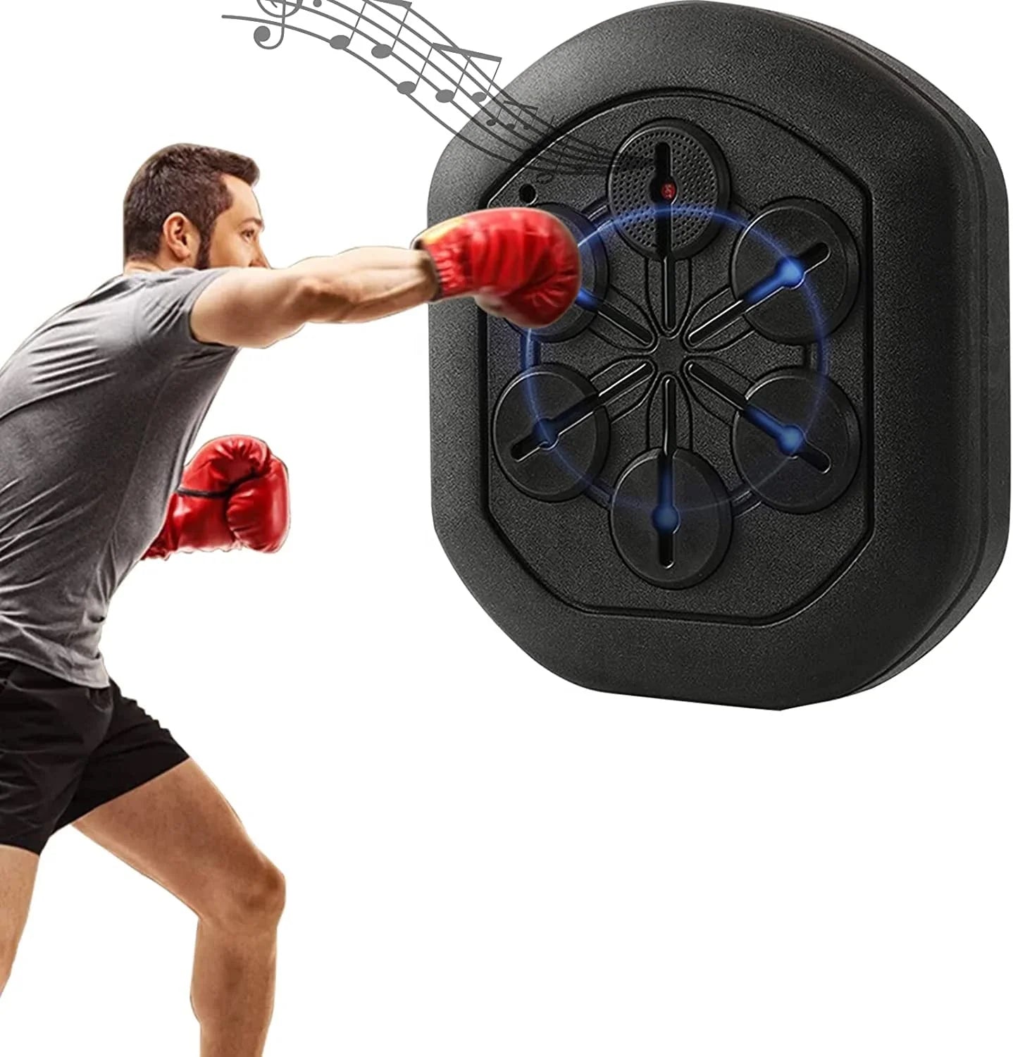 Smart Home Boxing Training Equipment-Wall Mount Electronic Dummy Target with Music for Target Training