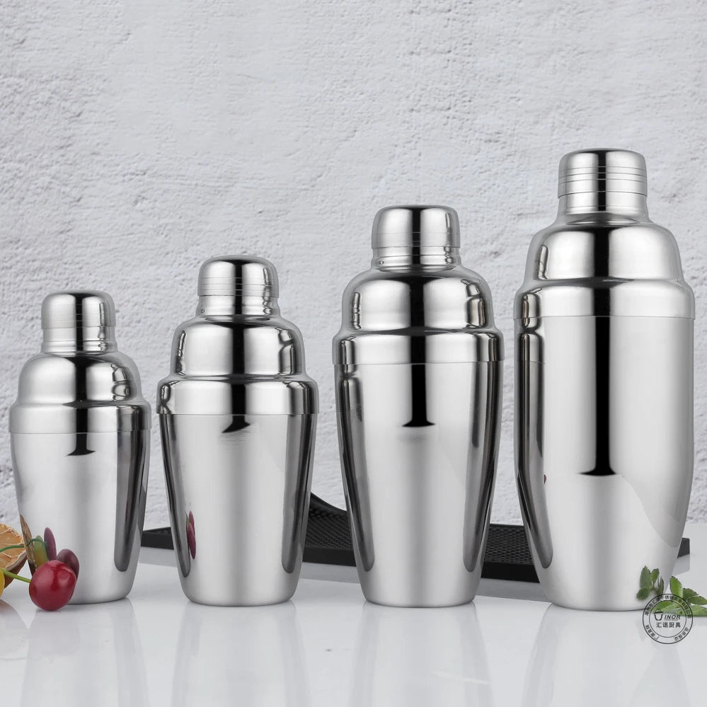 Professional Barware Tools Cocktail Shaker Set Bartender Kit Stainless Steel Silver 750ml Capacity 6-Piece Bar Accessories