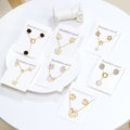 Wholesale Stainless Steel 18K PVD Gold Plated Jewelry for Women Girls Fashion Elegant Gift Necklace Earring Party Jewelry Set