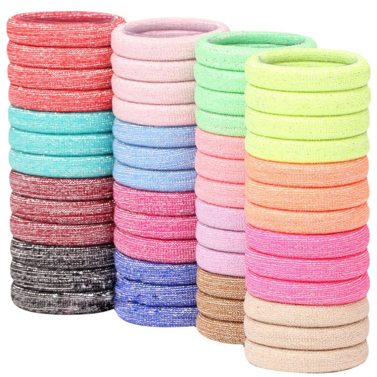 MIO Girls Women Hair Tie Nylon Elastic Hair Band 4CM Seamless Tie Ponytail Holder Candy Colors Hair Accessories Scrunchies