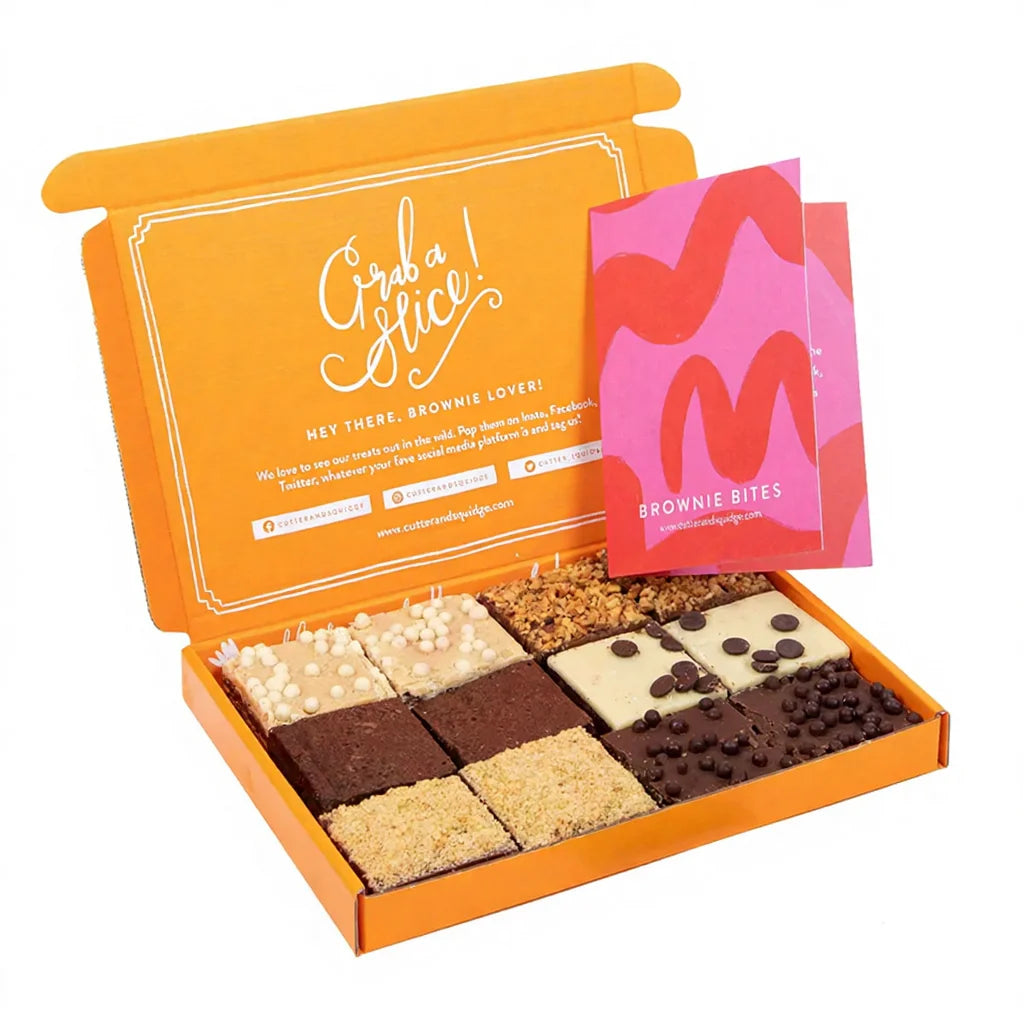 New Orange Design Corrugated Cardboard Customized Cookie Brownie Packaging Box With Divider