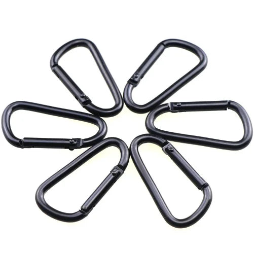 Cheap Black Aluminium D Key Chain Climbing Carabiner Spring Snap Hook