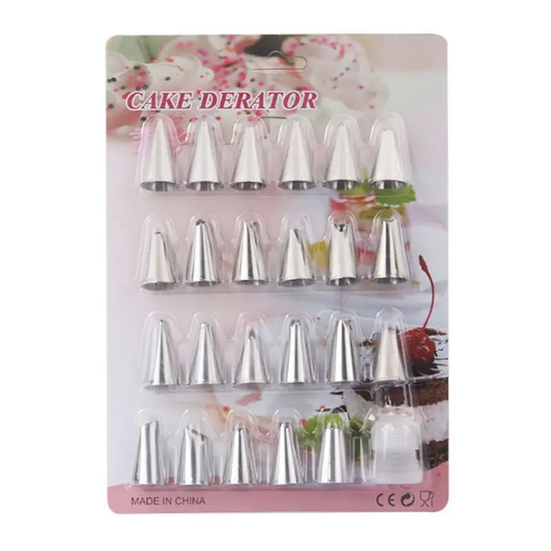 Lixsun Hot Sales Stainless Steel Cake Pastry Nozzles Piping Icing Tips Sets / Cake Supplies Decorating Tips Tool