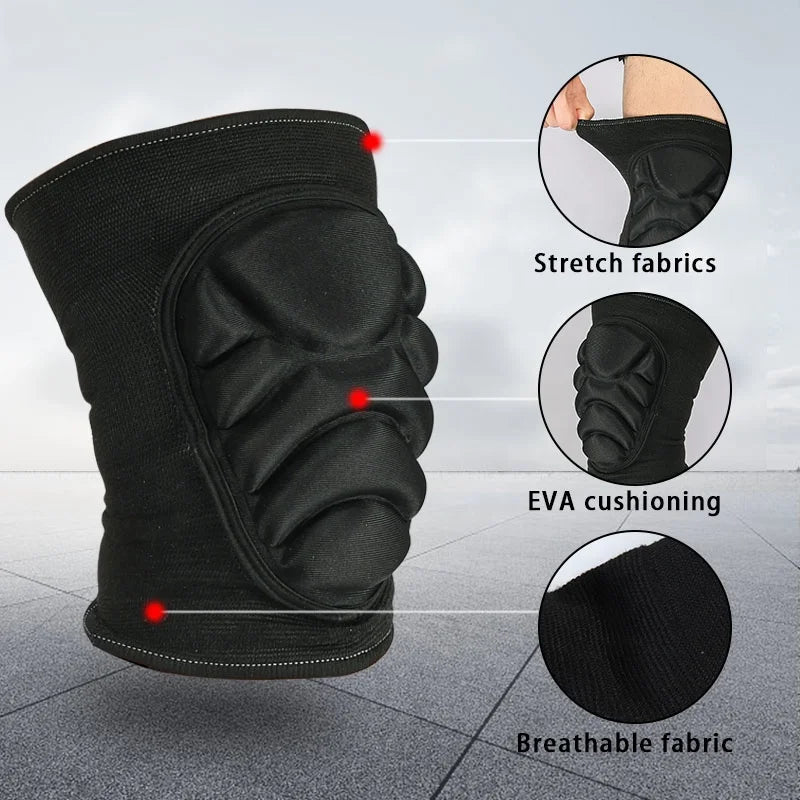 Sports Outdoor Compression Protective Anti-collision Knee Pads with Thicken Eva Foam MegaBDM