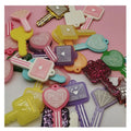 Random Mixed Resin Key Shape DIY Ornament for Phone Case Key Chain Embellishment Flat Back Cabochon Jewelry Craft Kid Dolls Toy