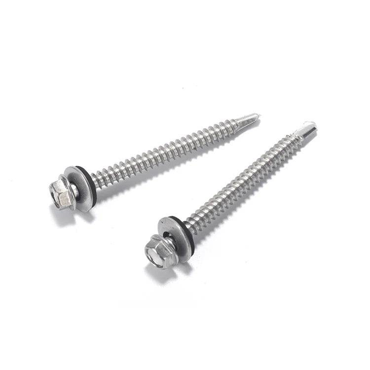 DongJi Factory OEM&ODM Hex Head Self Drilling Screw With EPDM Washer Mounting Hardware Metal Ground Screw Solar System