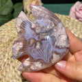 Factory Price Customized Crystal Gemstone Cherry Blossom Agate Flower Agate Fish Carving