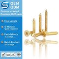 Brass Countersunk Flat Head Self Tapping Screws Phillips Drive for Decorative Hardware & Marine Interior Use