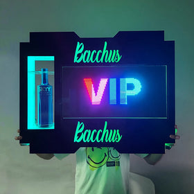 Custom LOGO APP Programmable Scrolling LED Screen Message Board Champagne Bottle Presenter VIP Display Glorifier for Nightclub