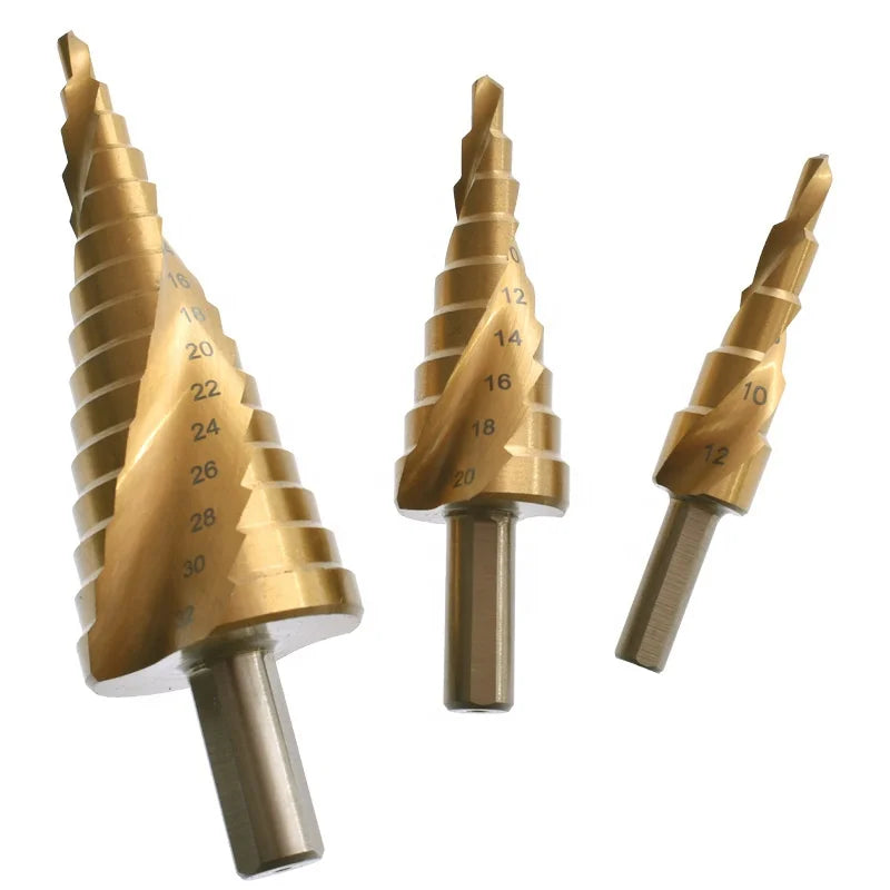Spiral Groove HSS Step Drills Bit for Metal Drilling  Pagoda Drill Bits