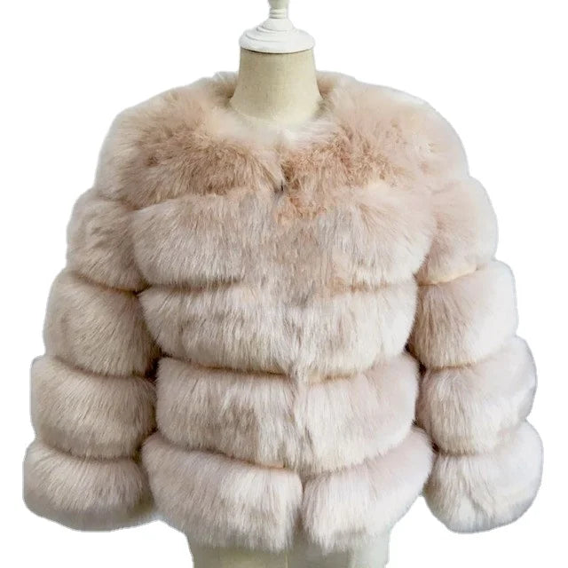 2025 New Arrive 20 Colors Fashion Faux Fur Coat Winter Thick Warm Jacket