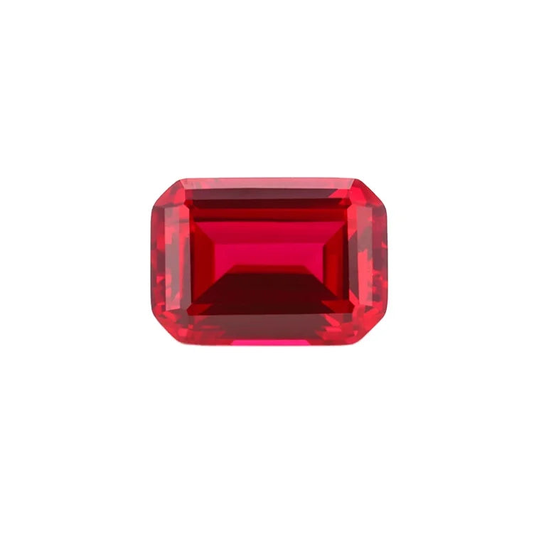 Wholesale Price Lab Grown Ruby Emerald Cut Loose Synthetic Lab Ruby Gemstone