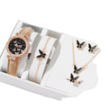 Popular Fashion butterfly Women's Belt Watch Set Among Audiences Watch Set