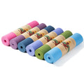In Stock Light Pink Eco-Friendly Tpe Yoga Mats Logo Gym Durable Yoga Mats Long Travel Non Slip Yoga Mat Set With Logo
