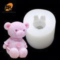 AK 3D Bear Silicone Candle Mold DIY Handmade Ice Pops Pastry Icing Mould Animal Cake Decorating Molds Handmade Soap Candle Mold