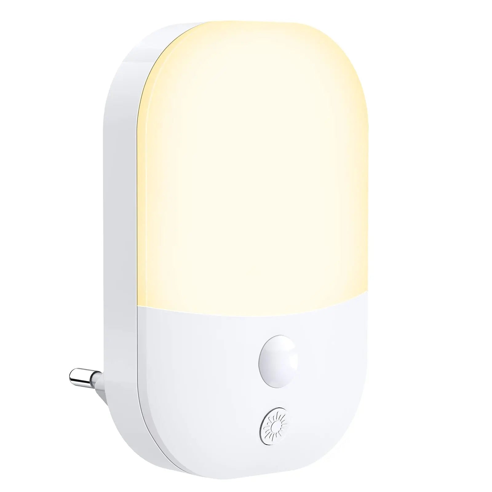 5 Brightness Adjustable Socket Plug in Auto/Off/On Modes Twilight Motion Sensor LED Night Light for Bedroom Bathroom