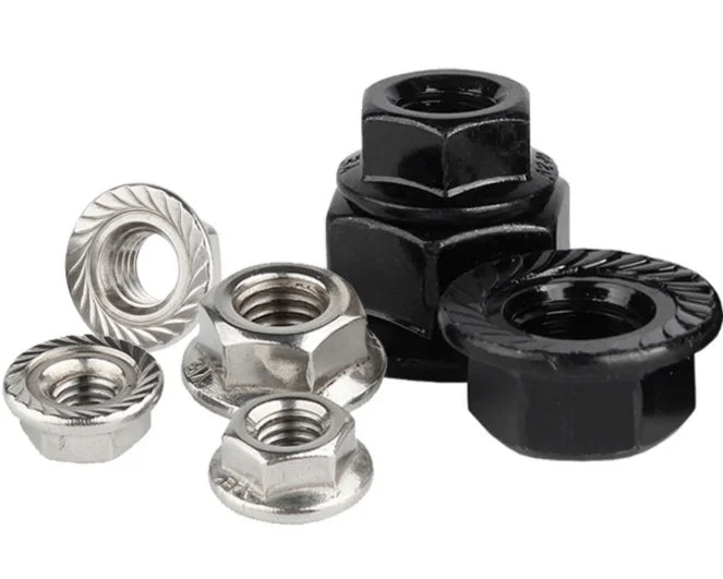 M4 M5 M6 M8 M10 M12 Flange Nut Black Yellow Hexagonal Flange Nuts