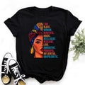 Women T-shirt African Graphic Vintage Black Girl Casual Tees Tops Melanin Queen Lady Streetwear Short Sleeve Plus Size T-shirt