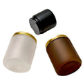 Glass Storage Containers Massage Oil Recycled Straight Sided Black 100ml 250ml 8oz Candle Amber Frosted Glass Jar With Metal Lid