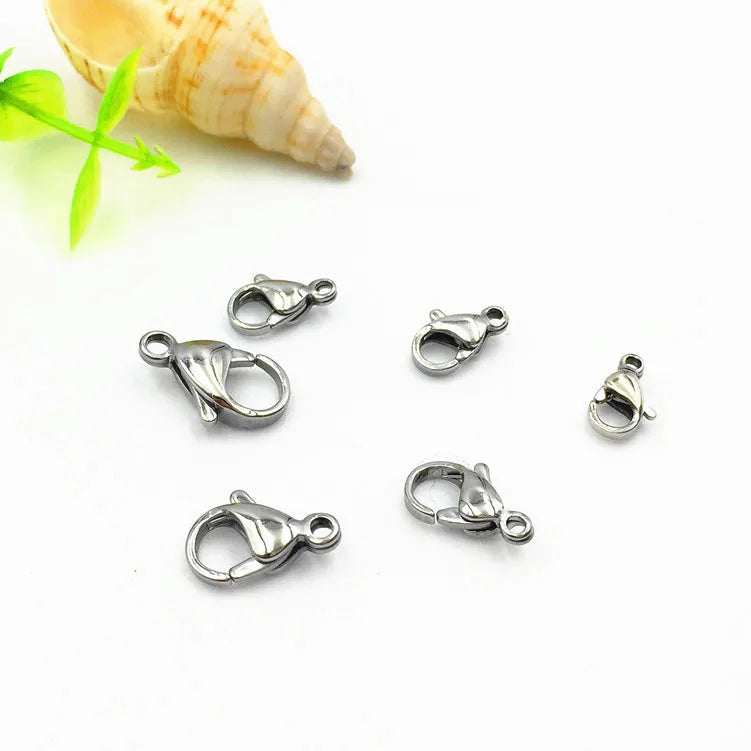 High Quality Nickel-Free 9-19 mm Stainless Steel Lobster Claw/Clasp for Jewelry Making Necklace or Bracelet Fastening
