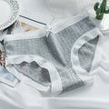 Women Lace Soft Slimming Breathable comfort Mid Waist Solid Color Traceless Briefs Cotton Seamless Women's Panties for Ladies