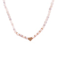 New Design DOZM NK14540D Unisex Fashion Jewelry Cylindrical Bead Real Gold Plated Brass Heart Beaded Necklace Party Romantic