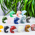 Wholesale Price Natural Crystal Dolphin Carvings Healing Stone Animal Carving for Home Decoration and Gift