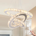 Crystal Modern Chandelier Pendant Lights LED Dimmable Home Fixtures with Remote Control Chandelier Ceiling Lights