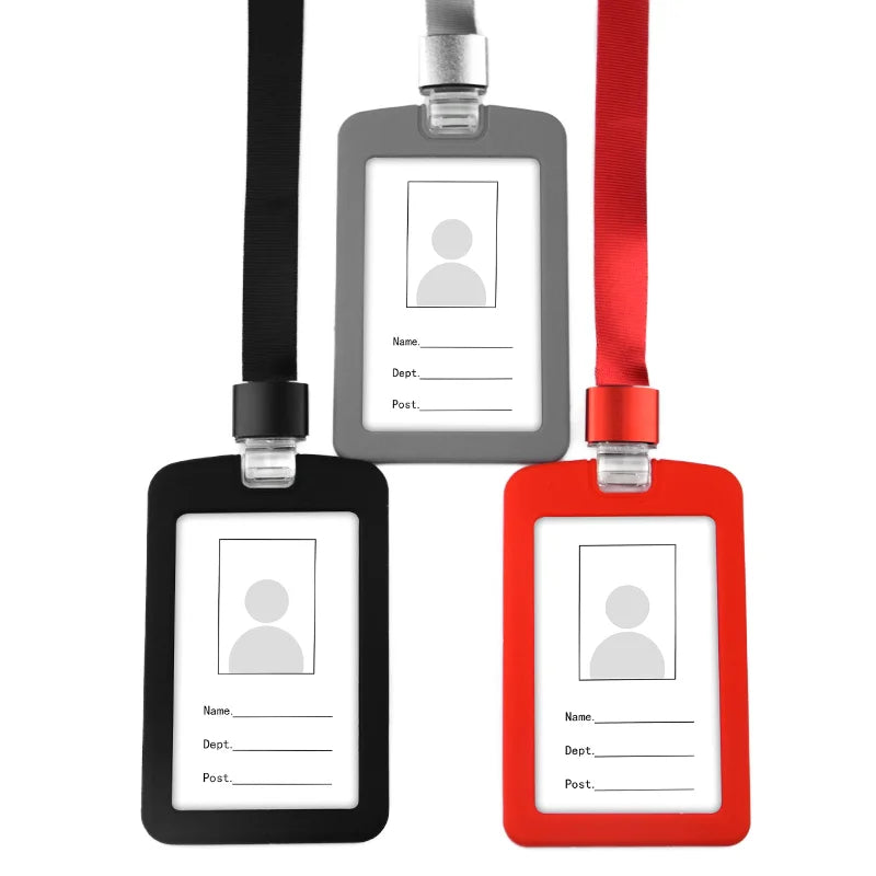 Custom School Office Business Card Cover Lanyard Name ID Card Holders Promotional Gifts ID Badge Case