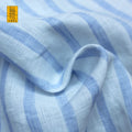 High Quality Organic 100% Linen Flax Stripe Home Textile Garment Fabric