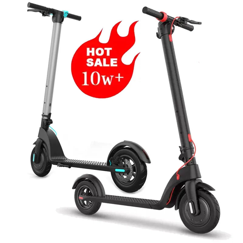 Kixin Chinese Manufacturer the Hottest 350W 6.4Ah Faster 10 Inch Two Wheel Foldable Electric Kick Scooter for Adults Skateboard