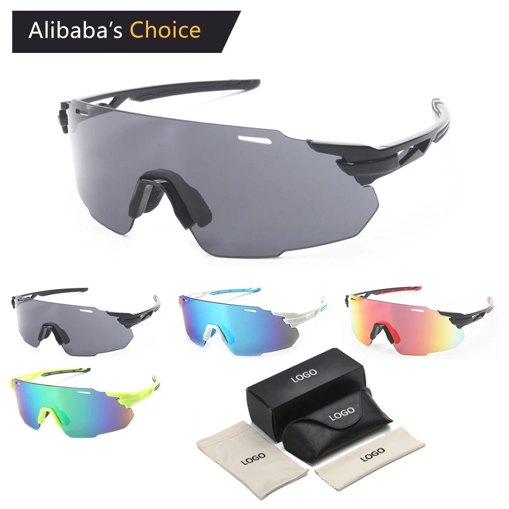 Wholesale Custom Fashion TR90 Half Frame Polarized Lens Cycling Sunglasses Outdoor Sports Eyewear for Adult
