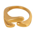 Light Luxury Personalized Stainless Steel Ring Ring Simple No Color Fading Ring Open Irregular Popular Index Finger Female