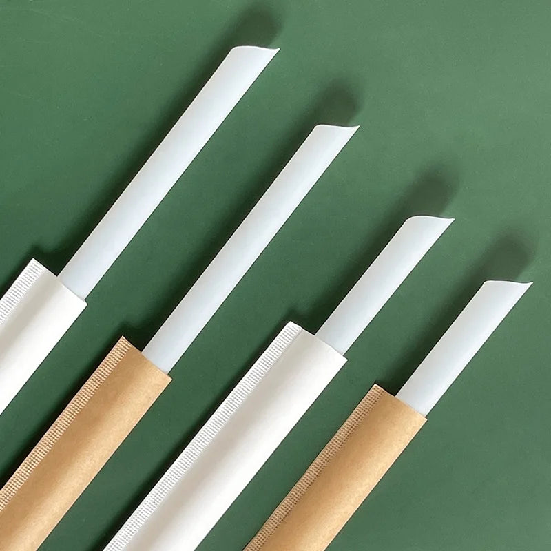 KAYRUN 6mm/12mm Disposable Eco-Friendly Biodegradable Clear Jelly Straw Bubble Tea Boba Cocktails PLA Resin Giveaways 1 Set