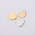 AA01365 14.5*14mm I love You Big Gold Heart Charms With Hole Stainless Steel Charms for DIY Bracelets