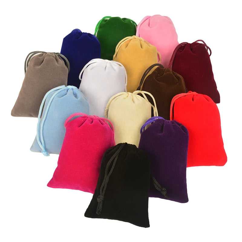 Custom Pouches Gift Jewelry Drawstring Jewellery Pouch Jewelry Velvet Bag Jewelry Bag Pouch Packaging Drawstring Bags