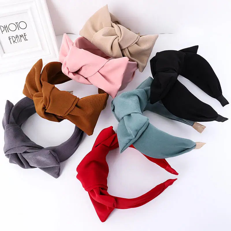Wholesale Elastic Hair Bands Female Korean Bow Headband Girls Ornaments Hair Accessories for Women Hair Decoration Fashion