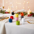 Custom Luxury Mini Eco-Friendly Cylinder Ceramic Candle Holder for Home Decoration Valentine's Day