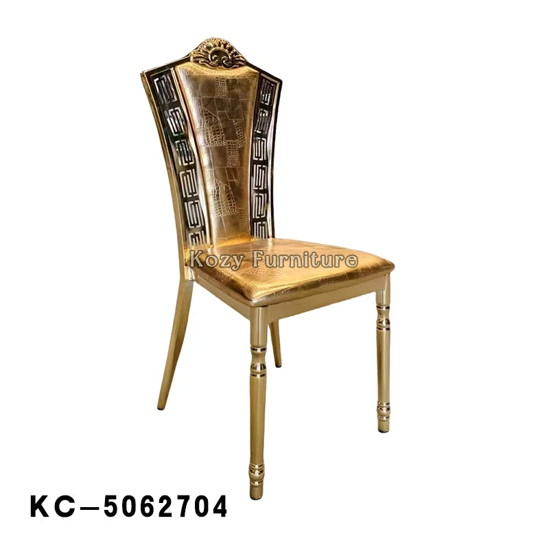 Hotel Furniture Wholesale Iron Dining Chairs Wedding Stacking Banquet Chair