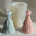 3d Wedding Dress Candle Making Mold Handmade Fondant Cake Baking Diy Silicone Molds for Candles Wedding