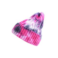 Custom Woman Girls Fashion Warm Autumn and Winter Gradient Tie Dyed Color Knitted Beanies Winter Hat With Custom LOGO