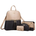 2025 New Arrival Fashion Pu Leather 4pcs Women Ladies Shoulder Crossbody Bags Backpack Set with Chain